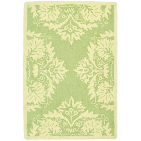 Safavieh 4 ft. x 4 ft. Round- Transitional Chelsea Green And Beige Hand Hooked Rug HK359B-4R